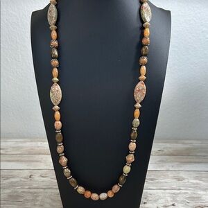 Autumn Jasper Handmade Stone Beaded Necklace